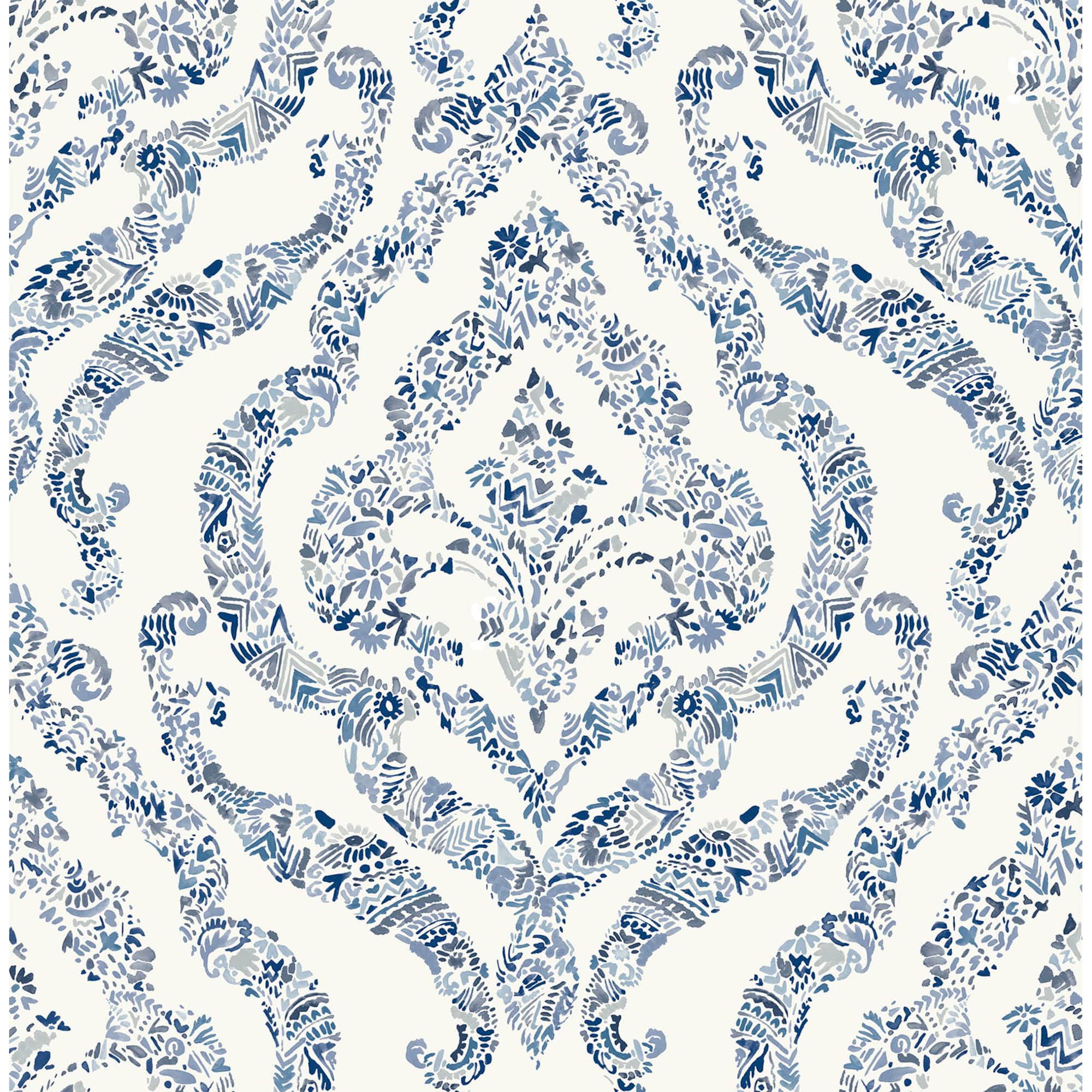 NuWallpaper Blue Guildford Peel & Stick Wallpaper